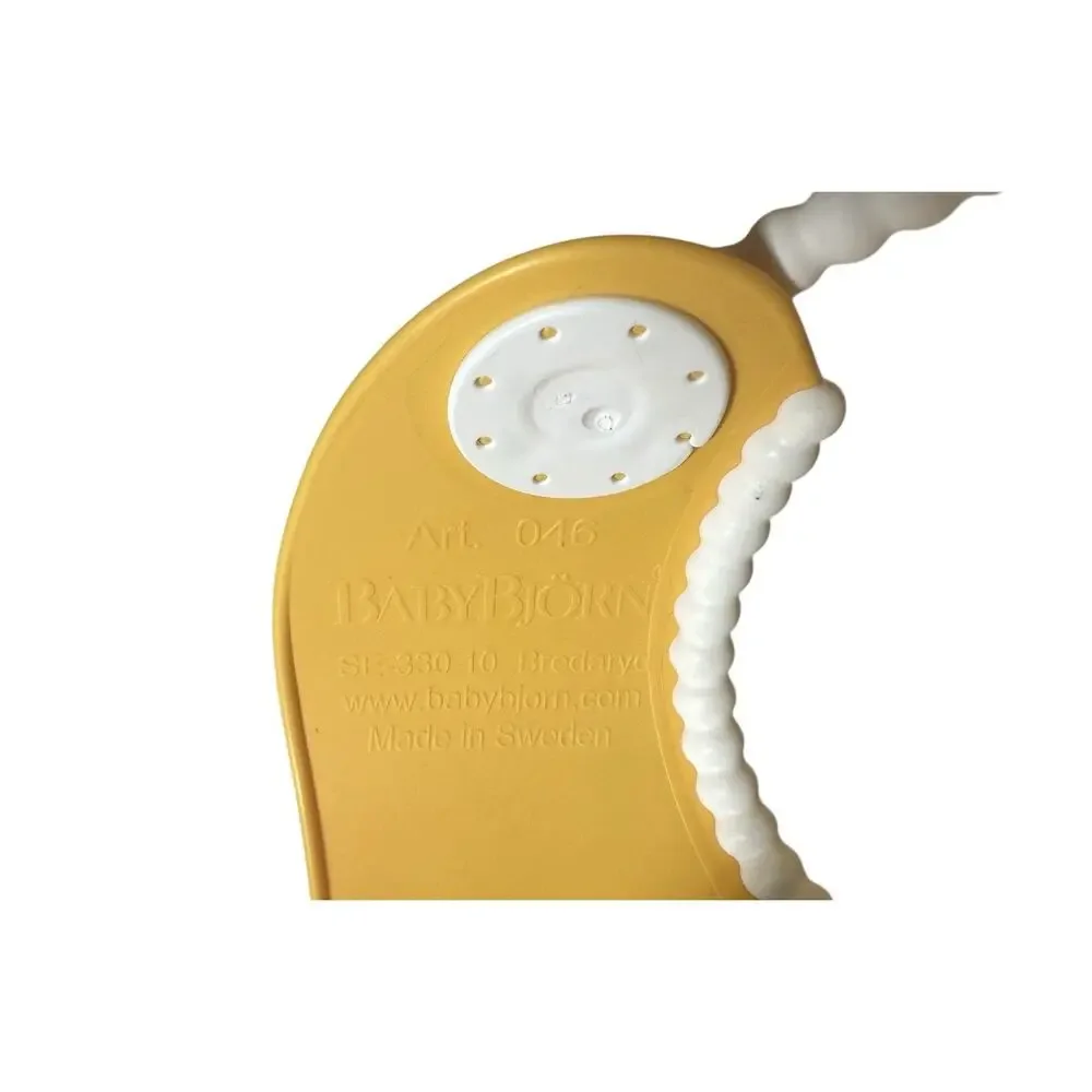 Baby Bjorn Soft Silicone Pocket Bib Waterproof Boy Girl Yellow White Wipe Clean